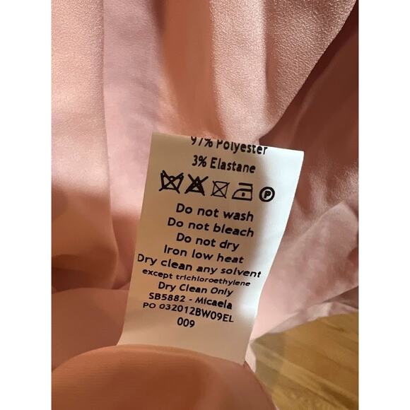 House of CB Micaela Blush Pink Draped Corset Midi Dress Size Large - Picture 7 of 8